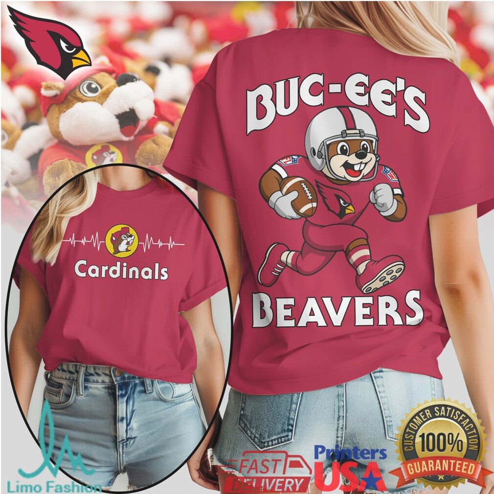 Buc ee’s Beavers Arizona Cardinals Football Mashup T Shirt - Limotees LLC