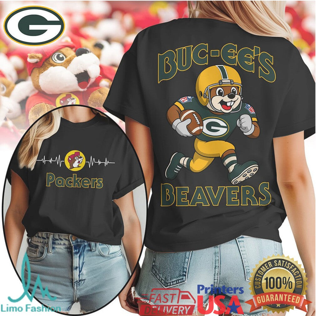 Buc ee’s Beavers Green Bay Packers Football Fan T Shirt - Limotees LLC
