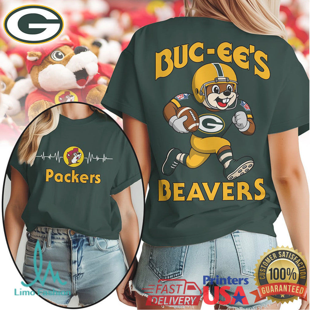 Buc ee’s Beavers Green Bay Packers Football Fan T Shirt - Limotees LLC