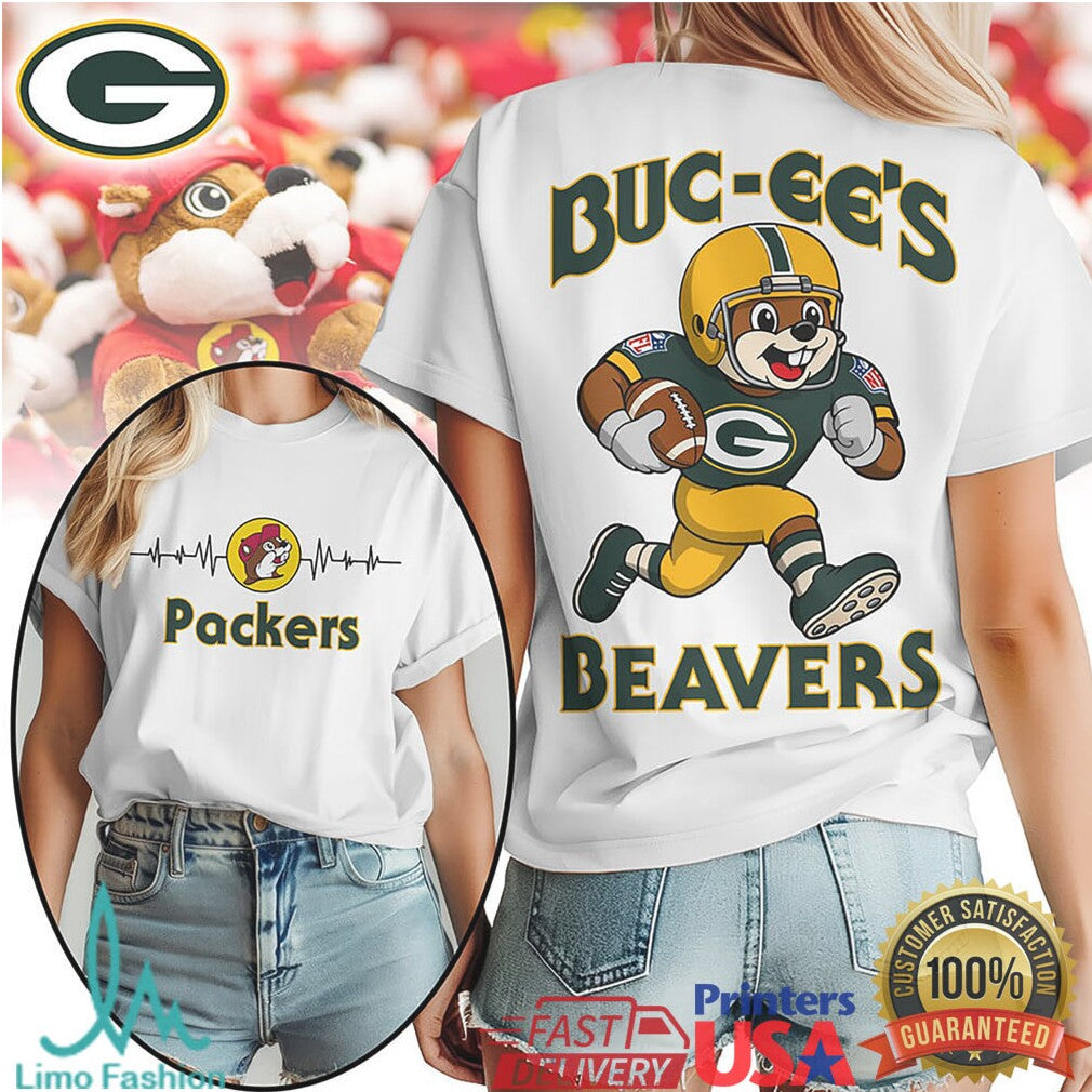 Buc ee’s Beavers Green Bay Packers Football Fan T Shirt - Limotees LLC