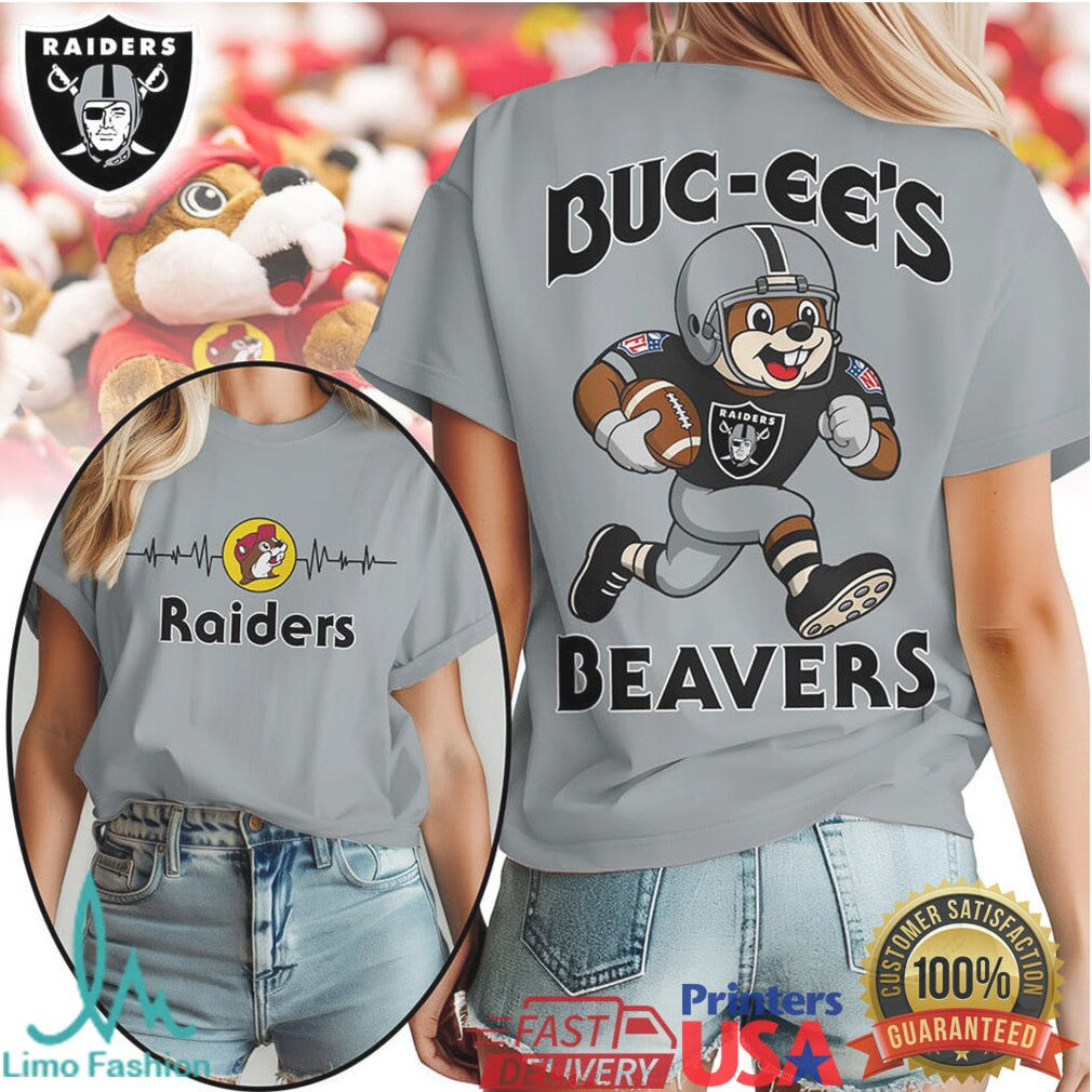 Buc ee’s Beavers Las Vegas Raiders Football Mashup T Shirt - Limotees LLC