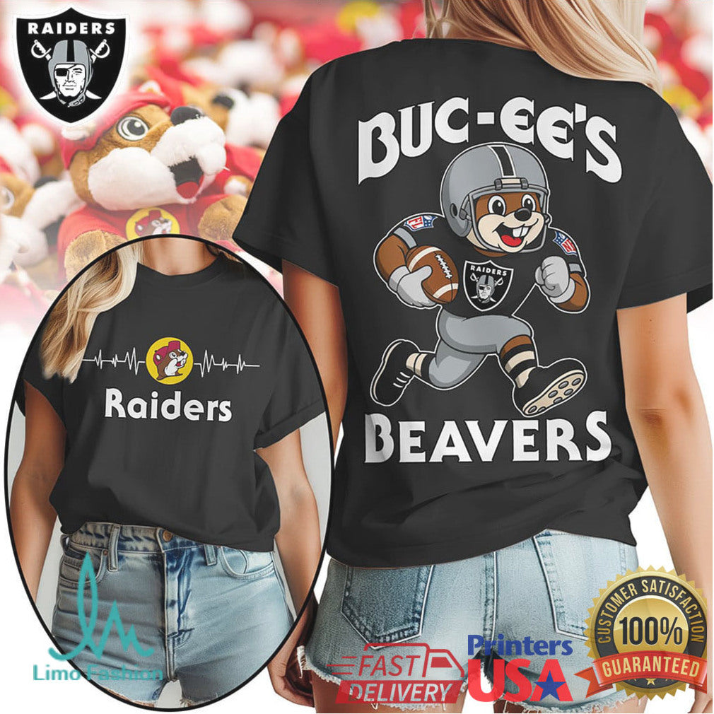 Buc ee’s Beavers Las Vegas Raiders Football Mashup T Shirt - Limotees LLC