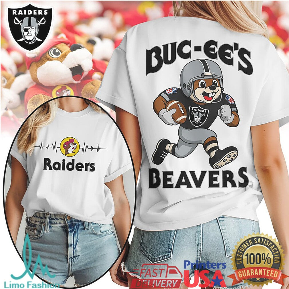 Buc ee’s Beavers Las Vegas Raiders Football Mashup T Shirt - Limotees LLC