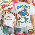Buc ee’s Beavers Los Angeles Chargers Football Mashup T Shirt - Limotees LLC
