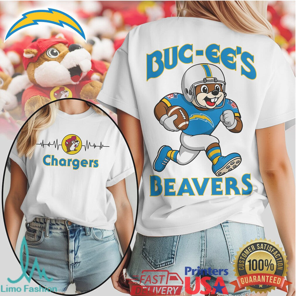Buc ee’s Beavers Los Angeles Chargers Football Mashup T Shirt - Limotees LLC