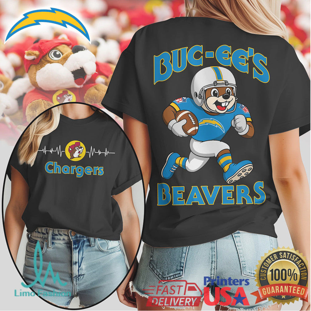 Buc ee’s Beavers Los Angeles Chargers Football Mashup T Shirt - Limotees LLC