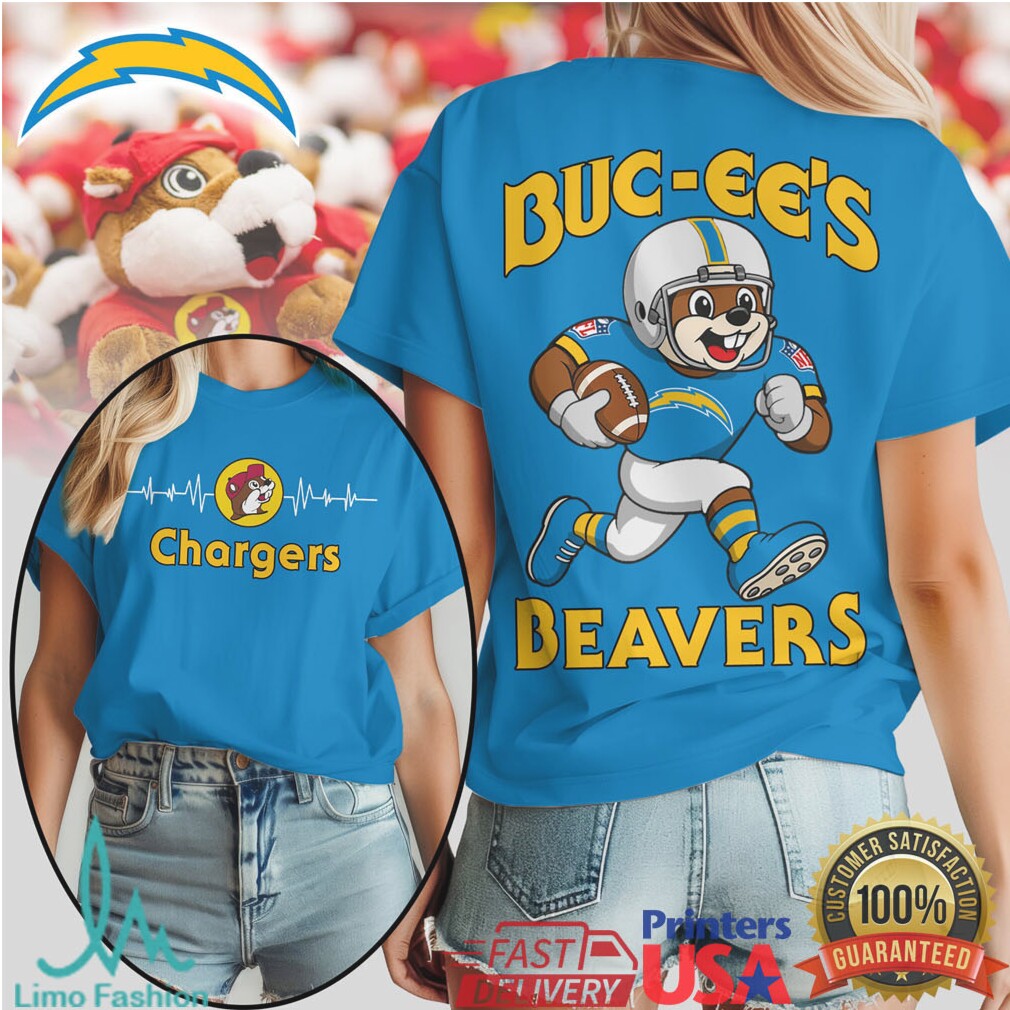 Buc ee’s Beavers Los Angeles Chargers Football Mashup T Shirt - Limotees LLC
