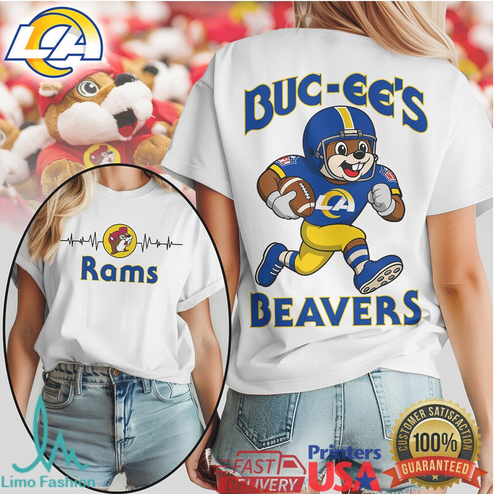 Buc ee’s Beavers Los Angeles Ram Football Mashup T Shirt - Limotees LLC