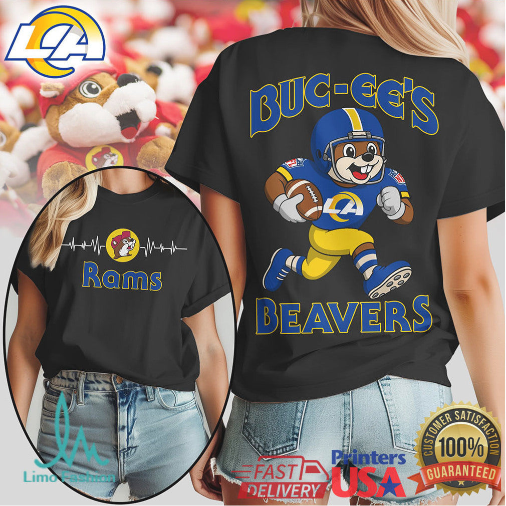 Buc ee’s Beavers Los Angeles Ram Football Mashup T Shirt - Limotees LLC