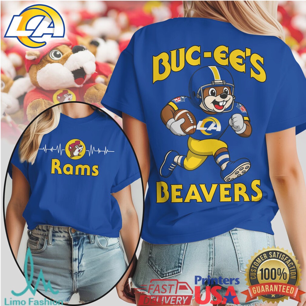 Buc ee’s Beavers Los Angeles Ram Football Mashup T Shirt - Limotees LLC