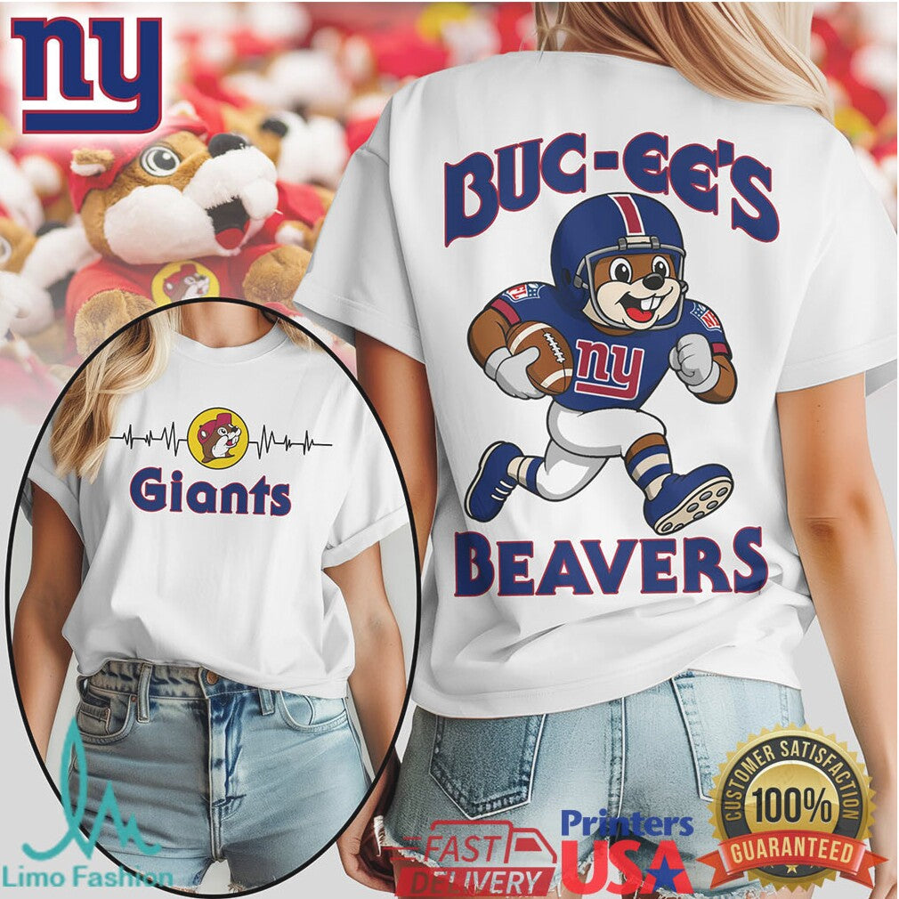 Buc ee’s Beavers New York Giants Football Mashup T Shirt - Limotees LLC