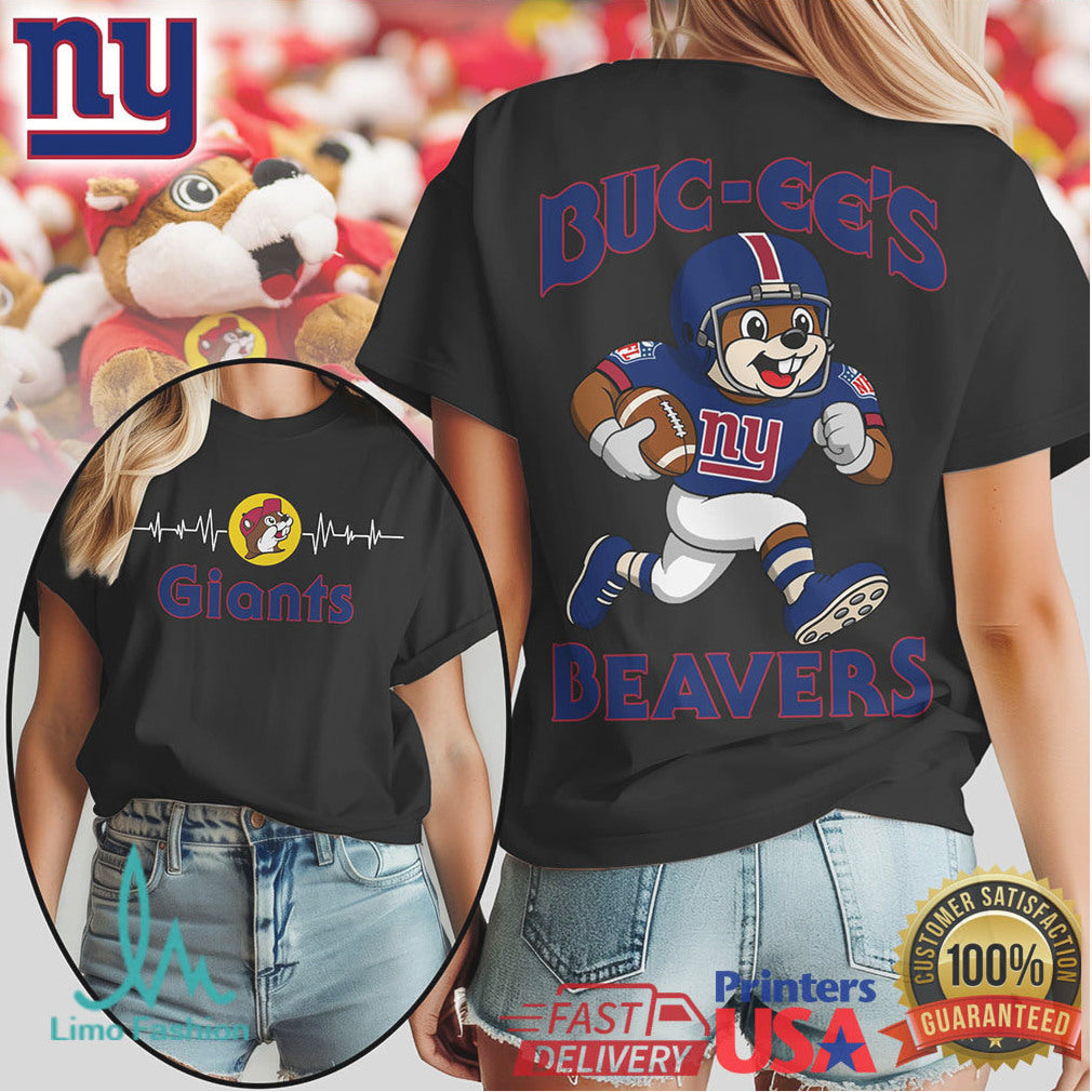 Buc ee’s Beavers New York Giants Football Mashup T Shirt - Limotees LLC