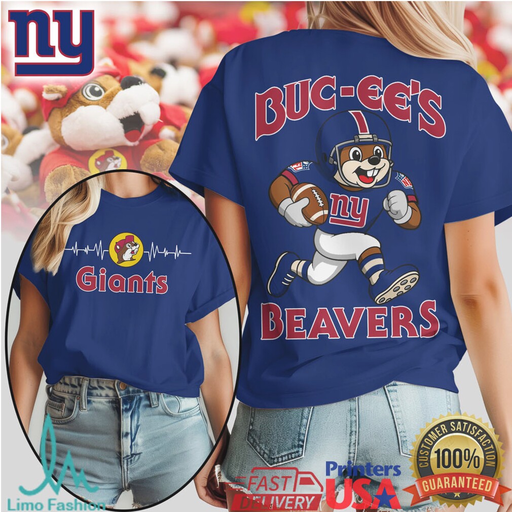 Buc ee’s Beavers New York Giants Football Mashup T Shirt - Limotees LLC