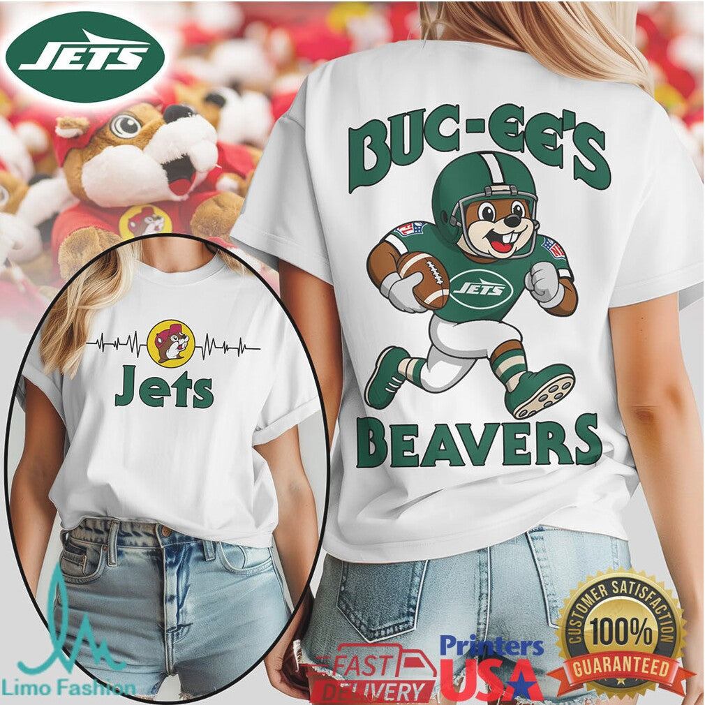 Buc ee’s Beavers New York Jets Football Fan T Shirt - Limotees LLC