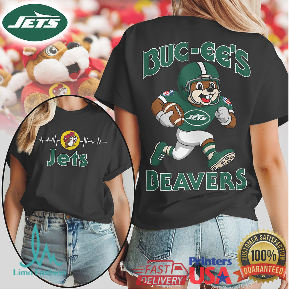 Buc ee’s Beavers New York Jets Football Fan T Shirt - Limotees LLC