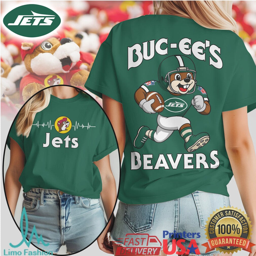 Buc ee’s Beavers New York Jets Football Fan T Shirt - Limotees LLC