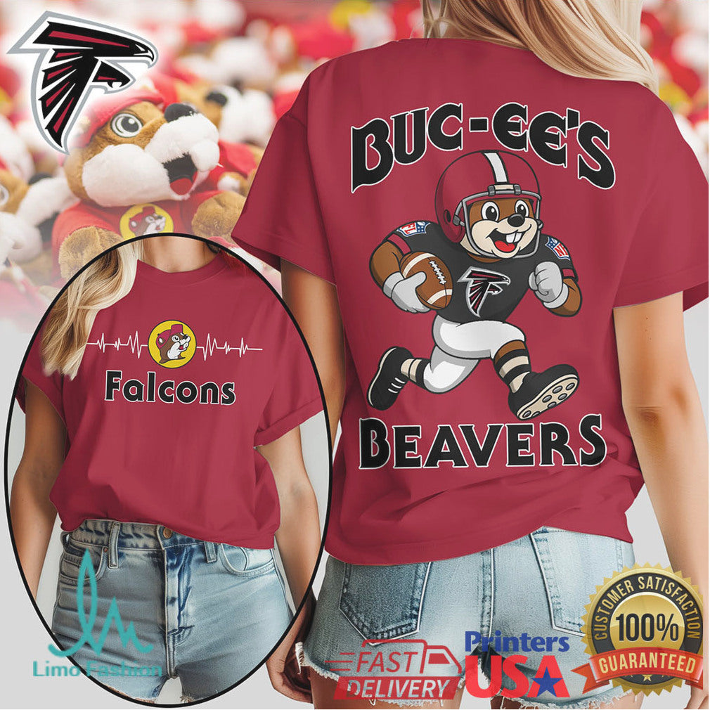 Buc ee's Beavers x Atlanta Falcons NFL Football Graphic T shirt - Limotees LLC