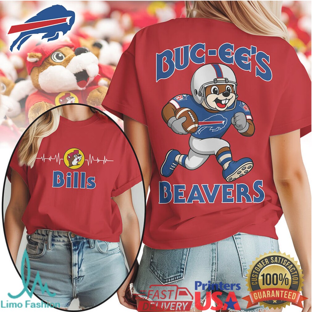 Buc ee's Beavers x Buffalo Bills Football Mascot T Shirt - Limotees LLC