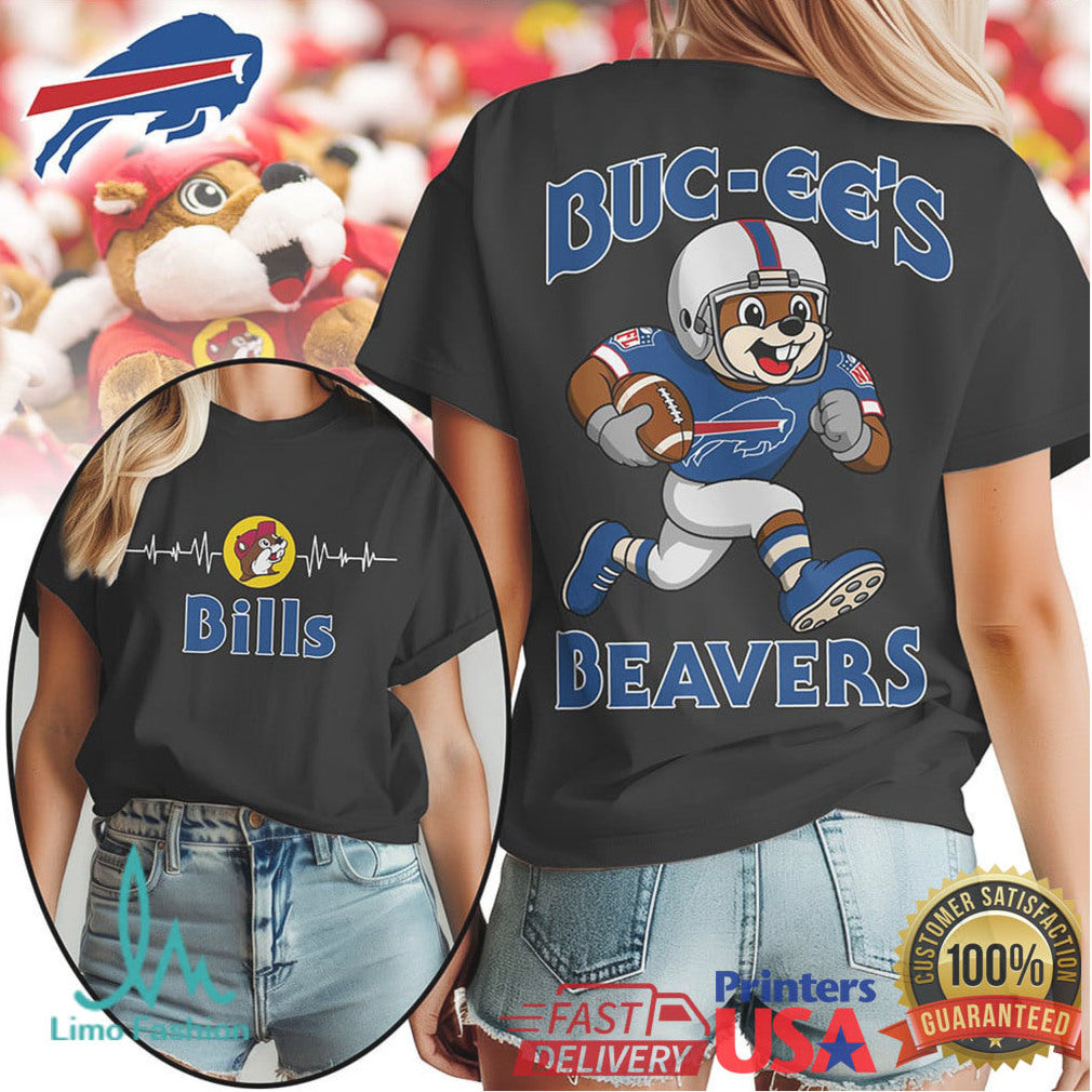 Buc ee's Beavers x Buffalo Bills Football Mascot T Shirt - Limotees LLC
