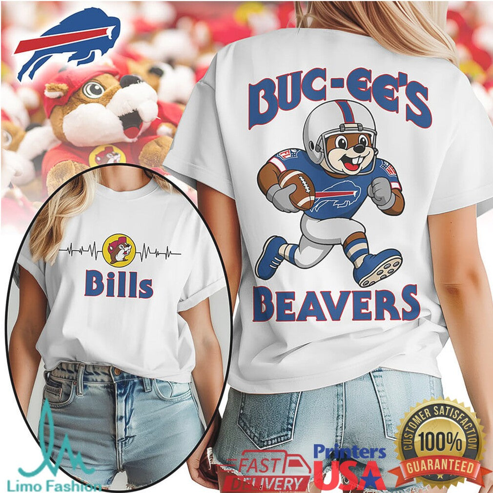 Buc ee's Beavers x Buffalo Bills Football Mascot T Shirt - Limotees LLC