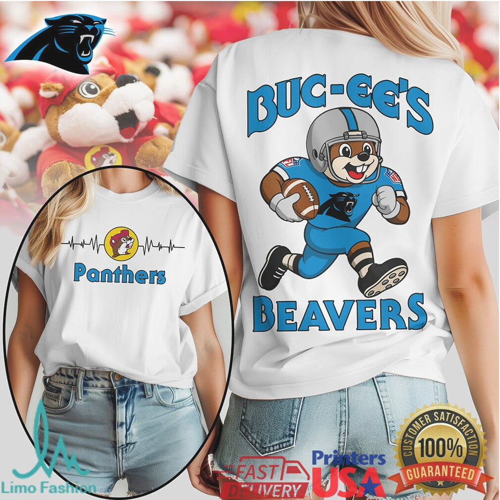 Buc ee's Beavers x Carolina Panthers Football Fan T Shirt - Limotees LLC
