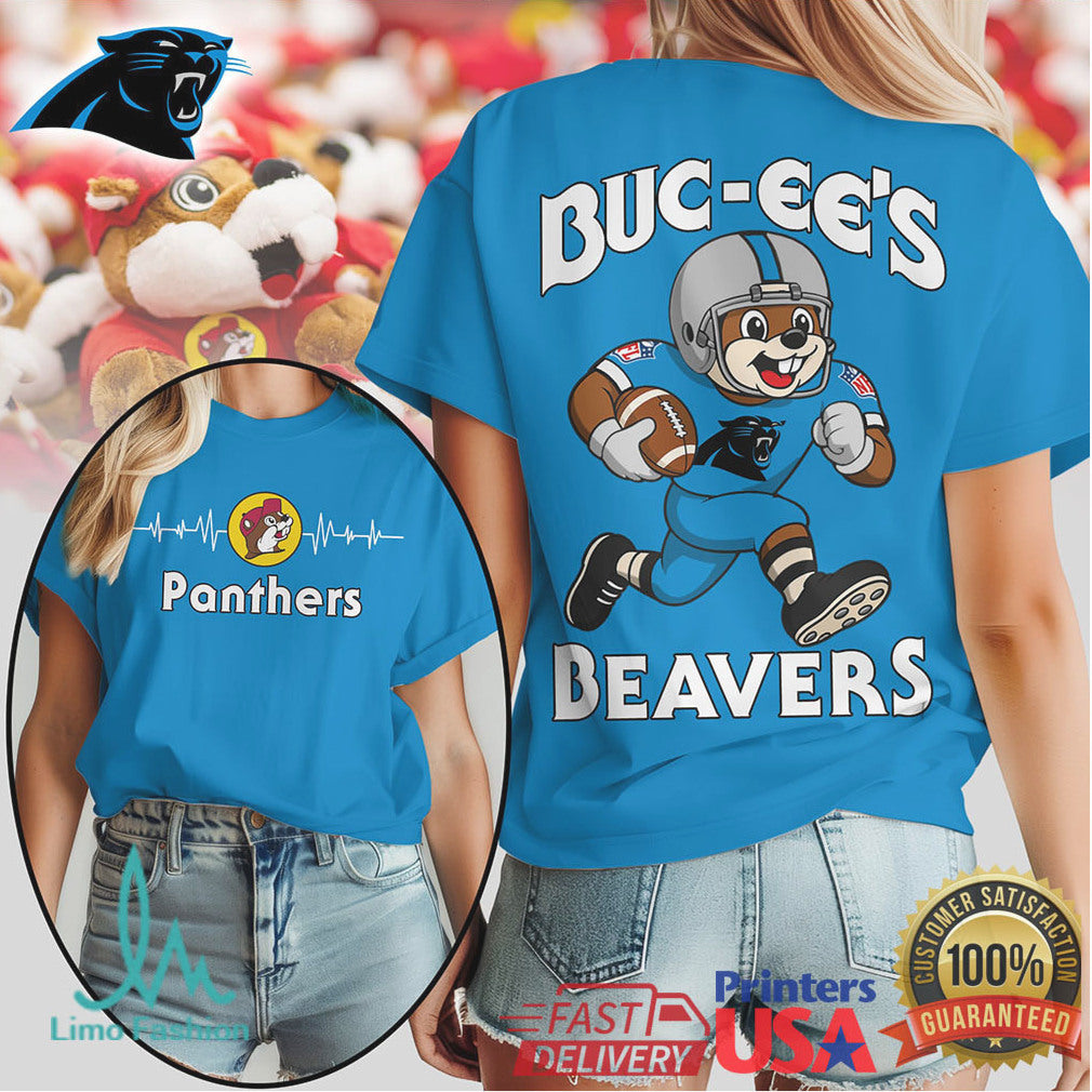 Buc ee's Beavers x Carolina Panthers Football Fan T Shirt - Limotees LLC