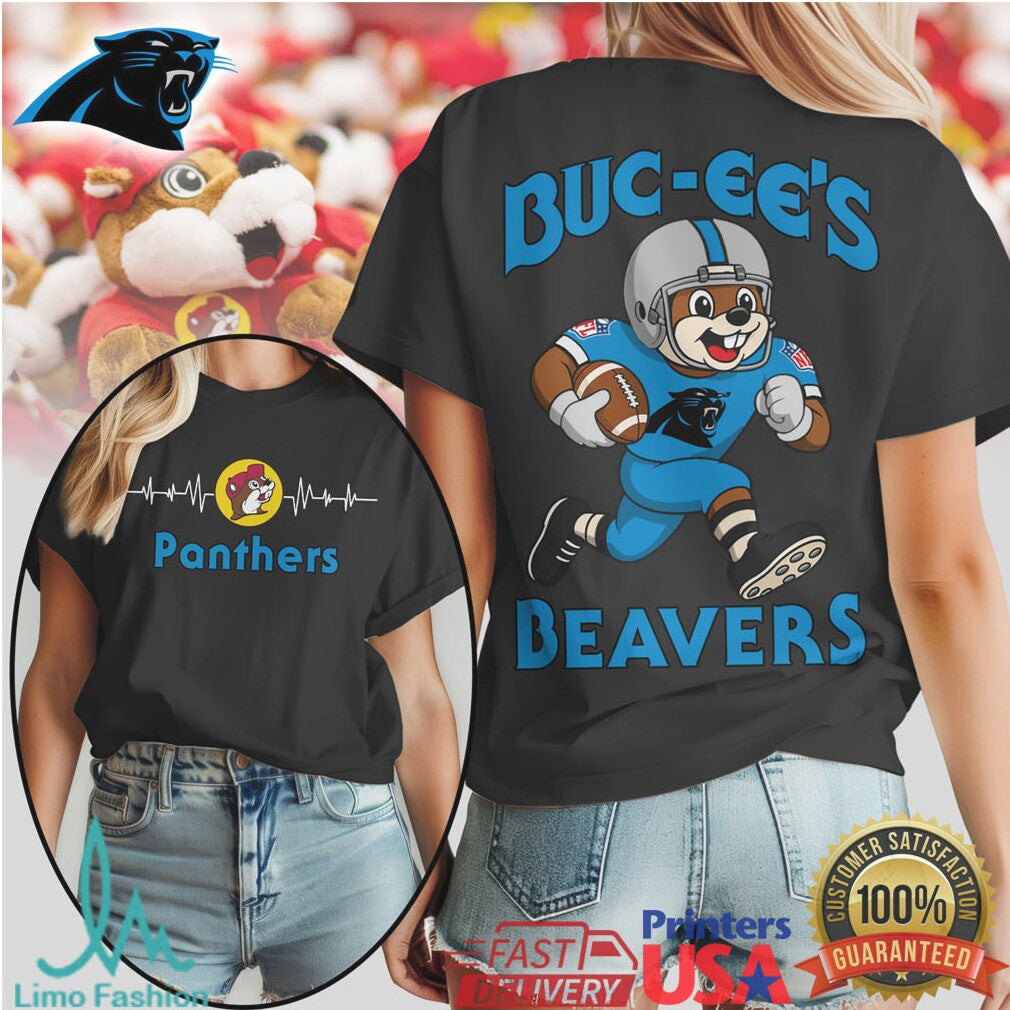 Buc ee's Beavers x Carolina Panthers Football Fan T Shirt - Limotees LLC