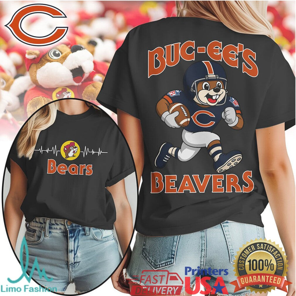 Buc ee's Beavers x Chicago Bears NFL Football Mascot Shirt - Limotees LLC