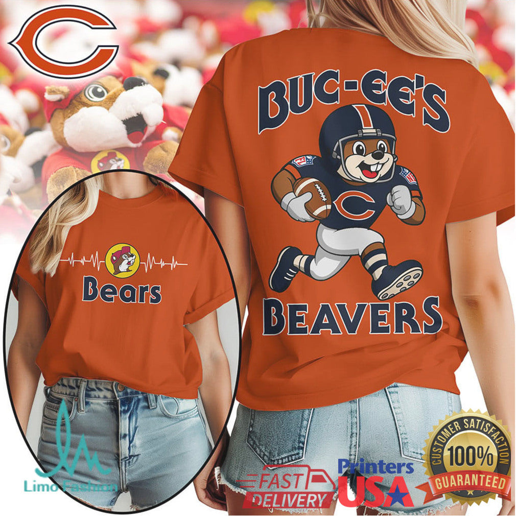 Buc ee's Beavers x Chicago Bears NFL Football Mascot Shirt - Limotees LLC
