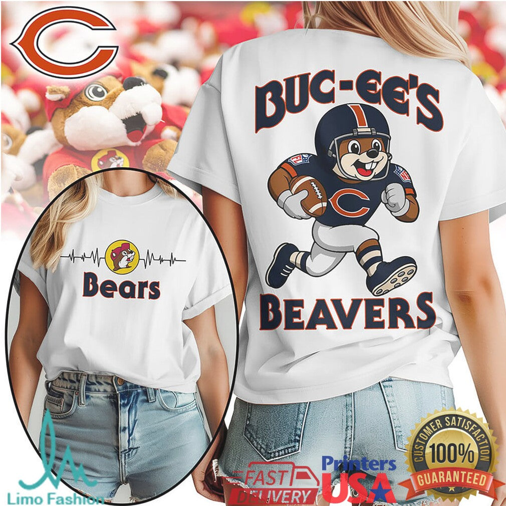 Buc ee's Beavers x Chicago Bears NFL Football Mascot Shirt - Limotees LLC