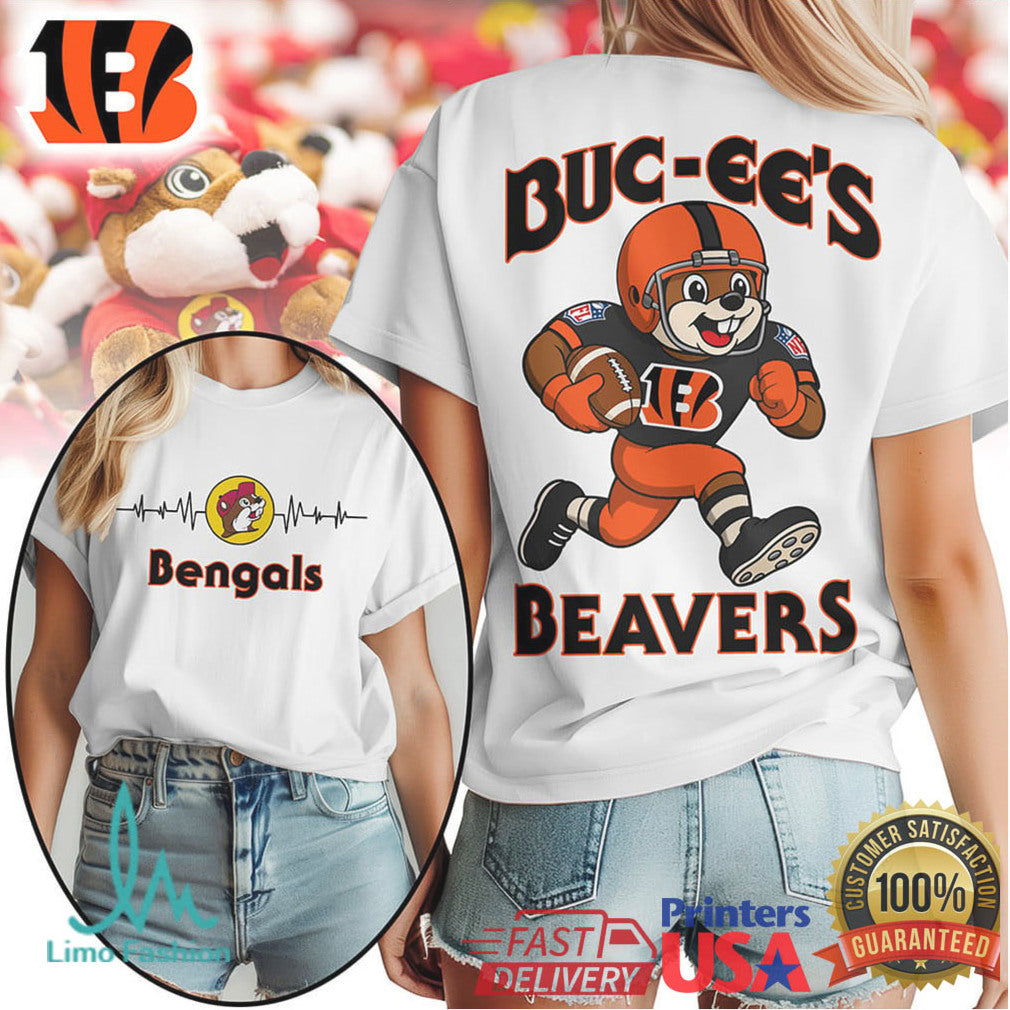 Buc ee's Beavers x Cincinnati Bengals Football Mascot T Shirt - Limotees LLC