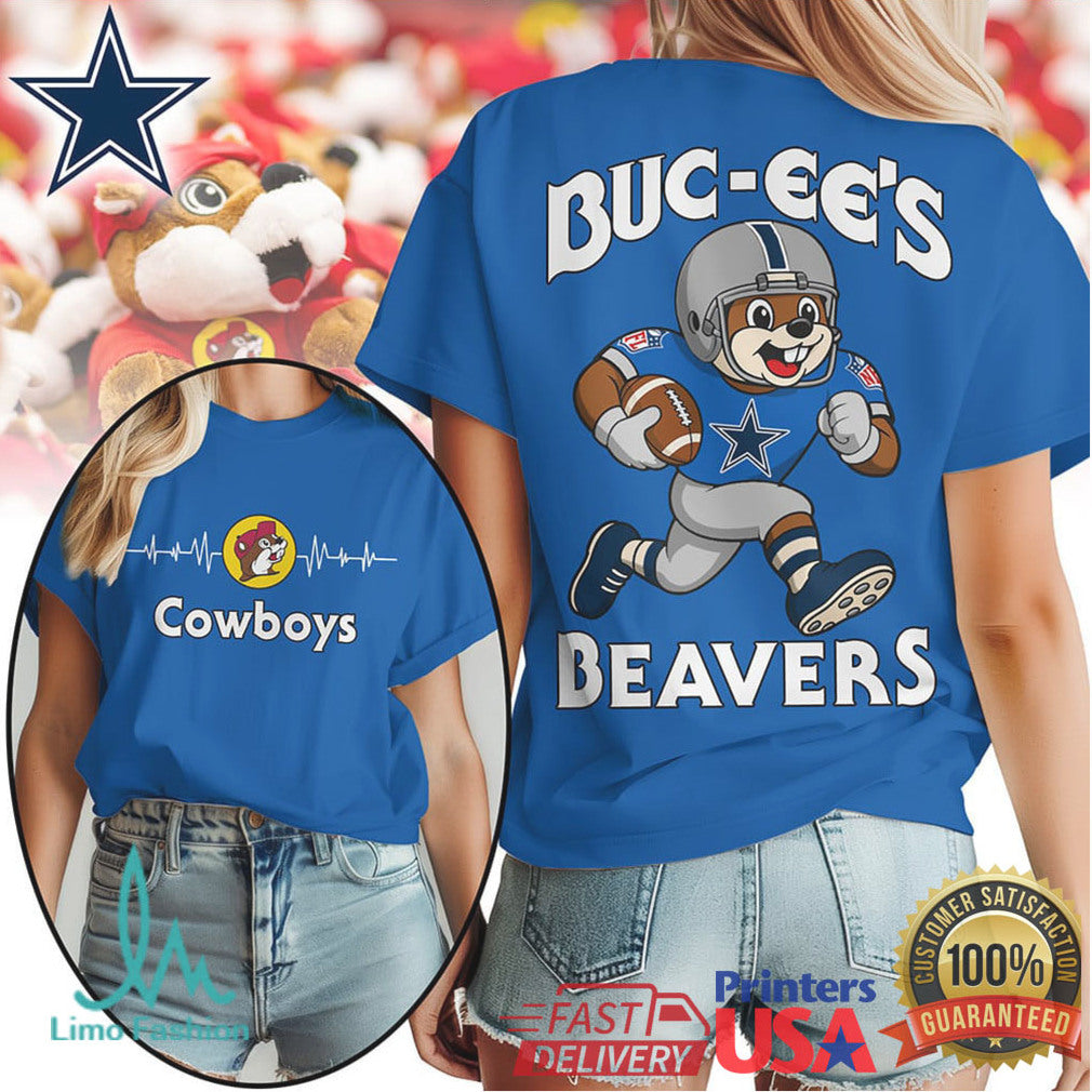Buc ee's Beavers x Dallas Cowboys NFL Football Mascot Shirt - Limotees LLC