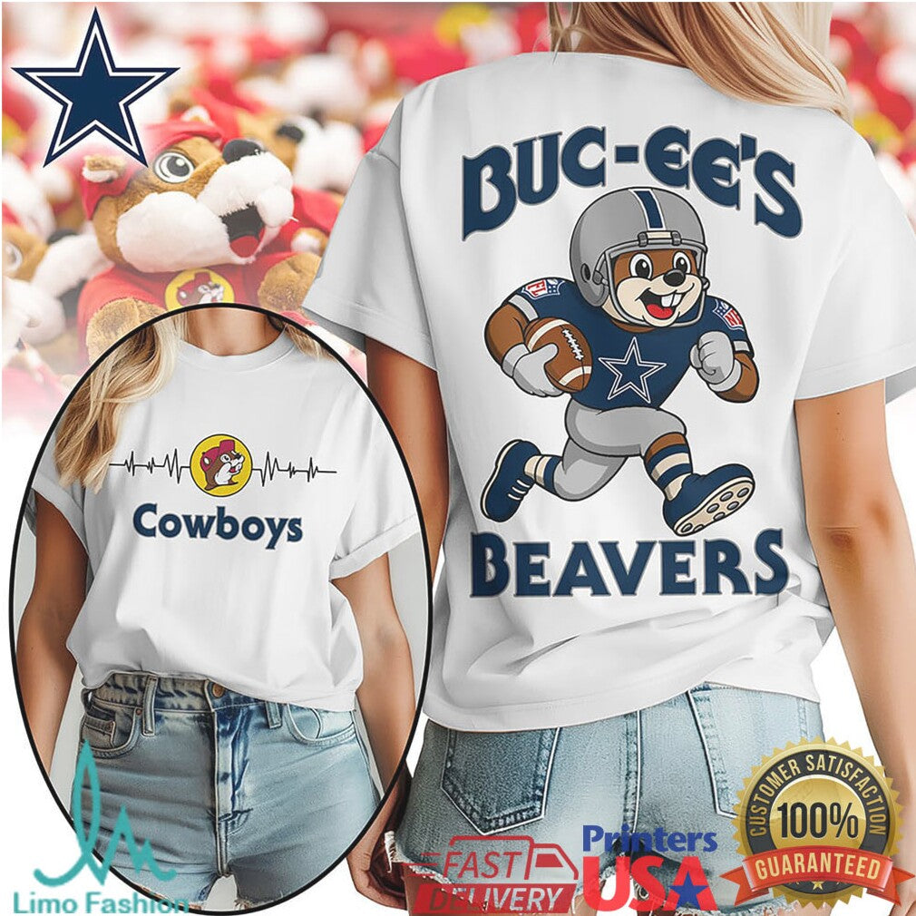 Buc ee's Beavers x Dallas Cowboys NFL Football Mascot Shirt - Limotees LLC