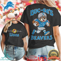 Buc ee's Beavers x Detroit Lions Football Mascot Fan Shirt