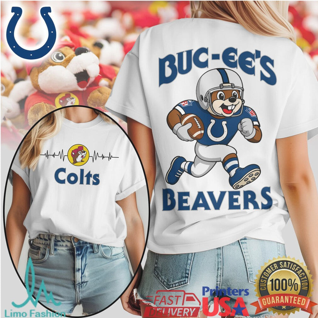 Buc ee's Beavers x Indianapolis Colts Football Team Gear T Shirt - Limotees LLC