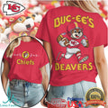 Buc ee's Beavers x Kansas City Chiefs Football Mashup T Shirt - Limotees LLC
