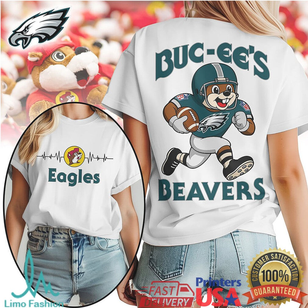 Buc ee's Beavers x Philadelphia Eagles Football Mascot T Shirt - Limotees LLC