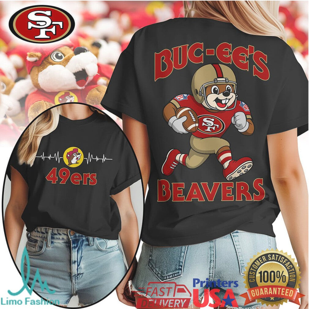 Buc ee's Beavers x San Francisco 49ers Football Mashup T Shirt