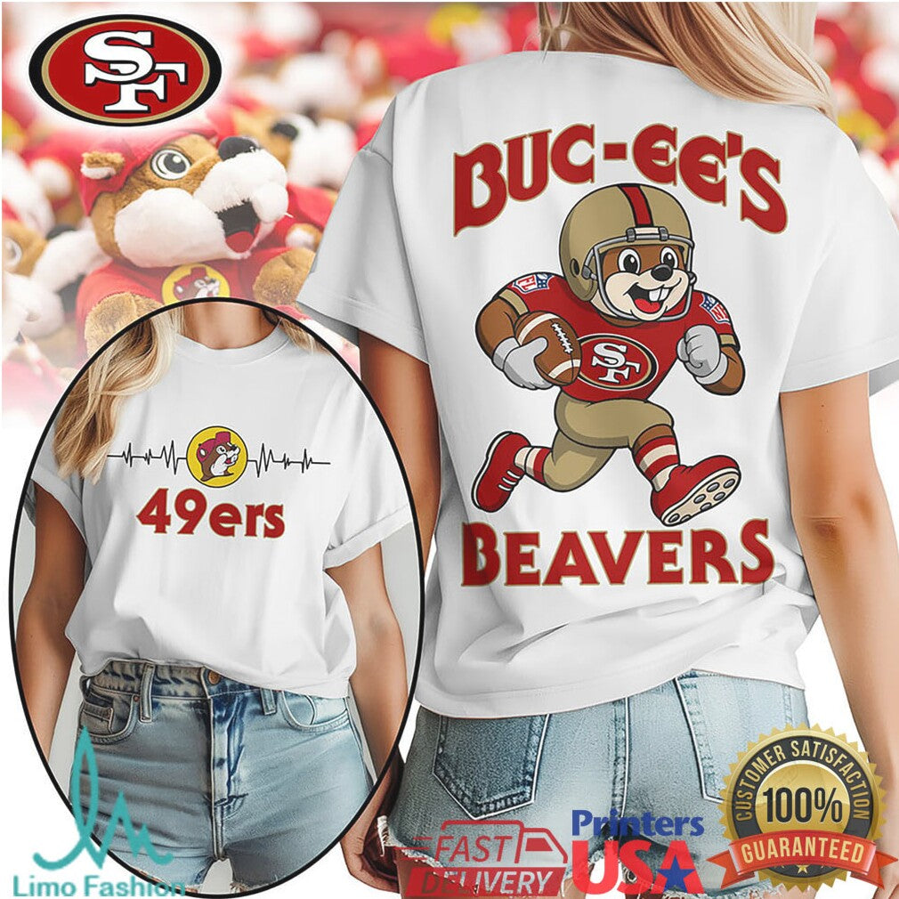 Buc ee's Beavers x San Francisco 49ers Football Mashup T Shirt