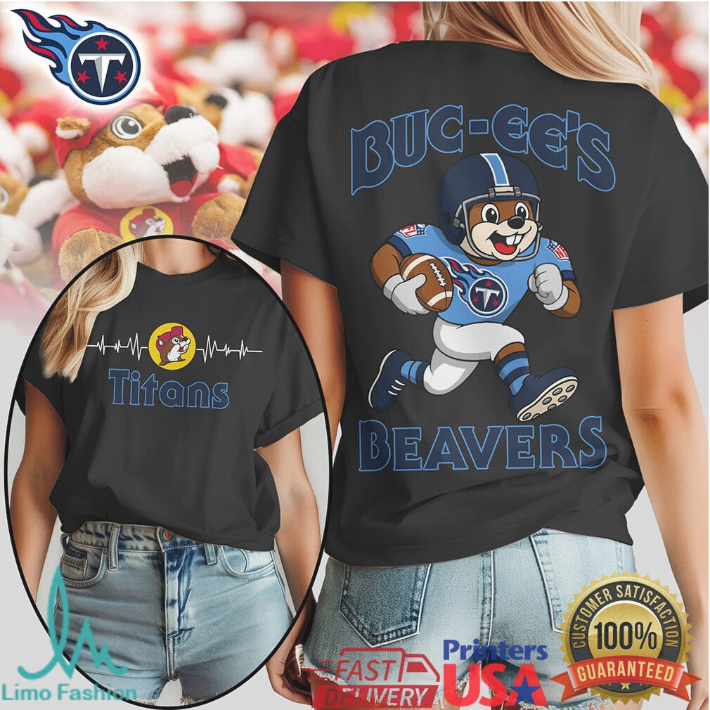 Buc ee's Beavers x Tennessee Titans Football Mascot T Shirt - Limotees LLC
