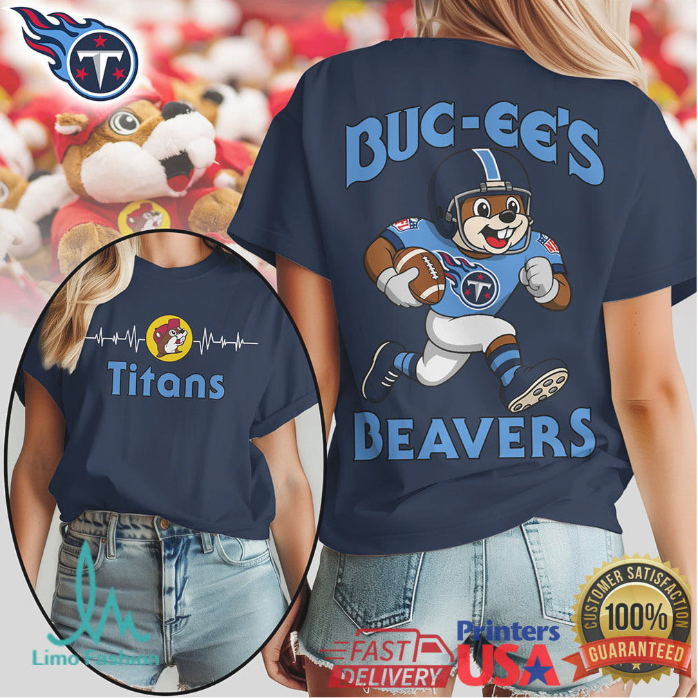 Buc ee's Beavers x Tennessee Titans Football Mascot T Shirt - Limotees LLC