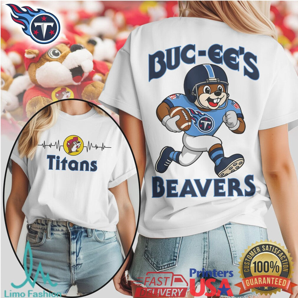 Buc ee's Beavers x Tennessee Titans Football Mascot T Shirt - Limotees LLC
