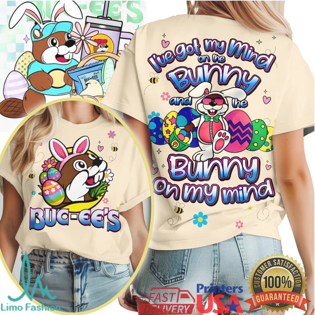 Buc ee's Easter T Shirt Bunny on My Mind Beaver Character Tee - Limotees LLC
