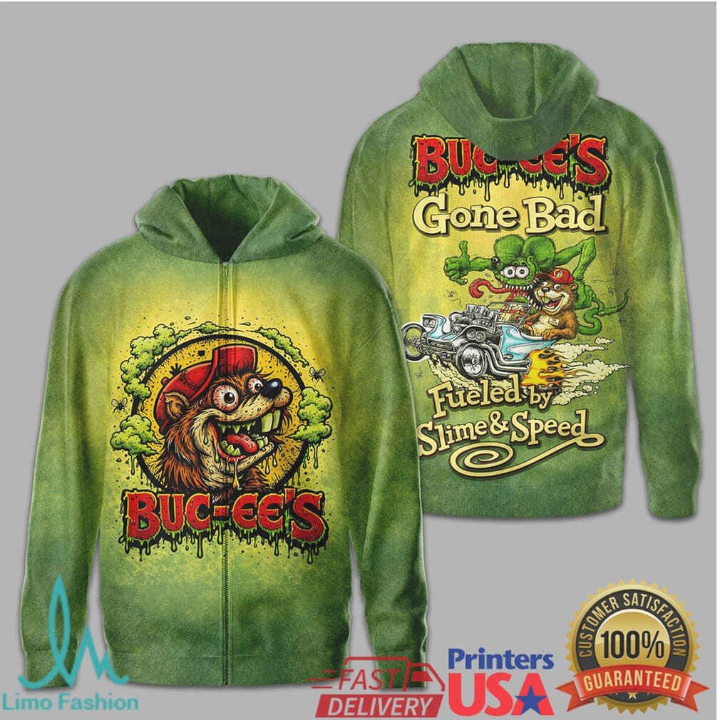 Buc ee's Gone Bad “Fueled by Slime & Speed” Rat Fink Style T Shirt - Limotees LLC