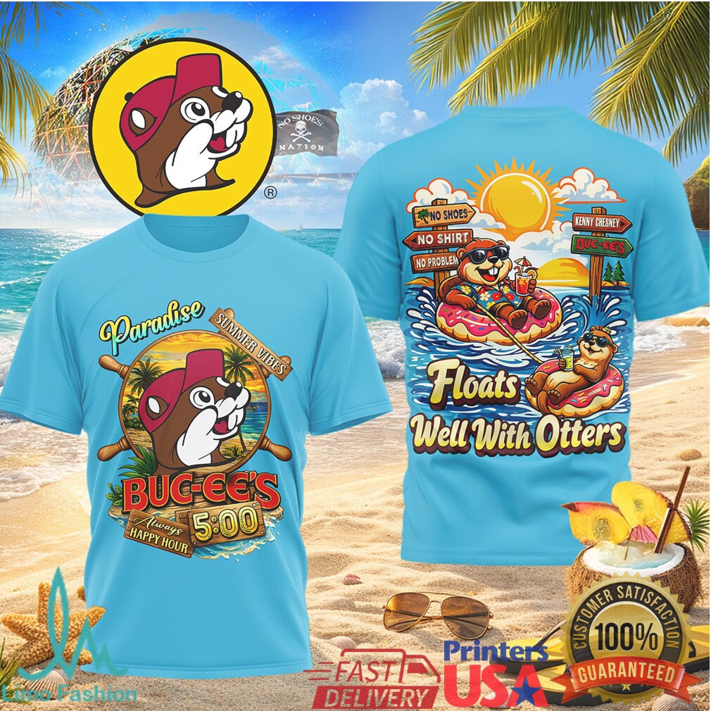 Buc ee's Paradise Summer Vibes “Floats Well With Otters” Beach T Shirt - Limotees LLC