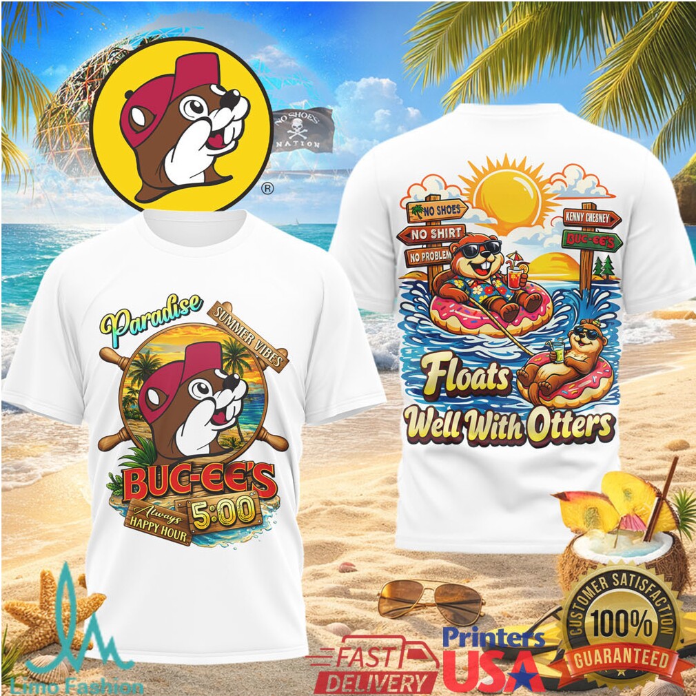Buc ee's Paradise Summer Vibes “Floats Well With Otters” Beach T Shirt - Limotees LLC