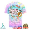 Buc ee's Peace Love Beaver Nuggets Pastel Tie Dye Graphic T Shirt - Limotees LLC