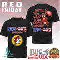 Buc ee's Red Friday “Until They All Come Home” Patriotic Military Support T Shirt - Limotees LLC