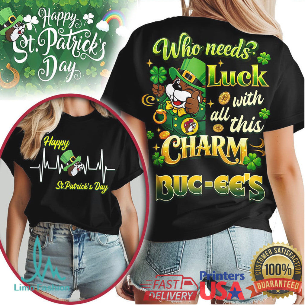 Buc ee’s St. Patrick’s Day Luck With This Charm Beaver Heartbeat Shirt - Limotees LLC