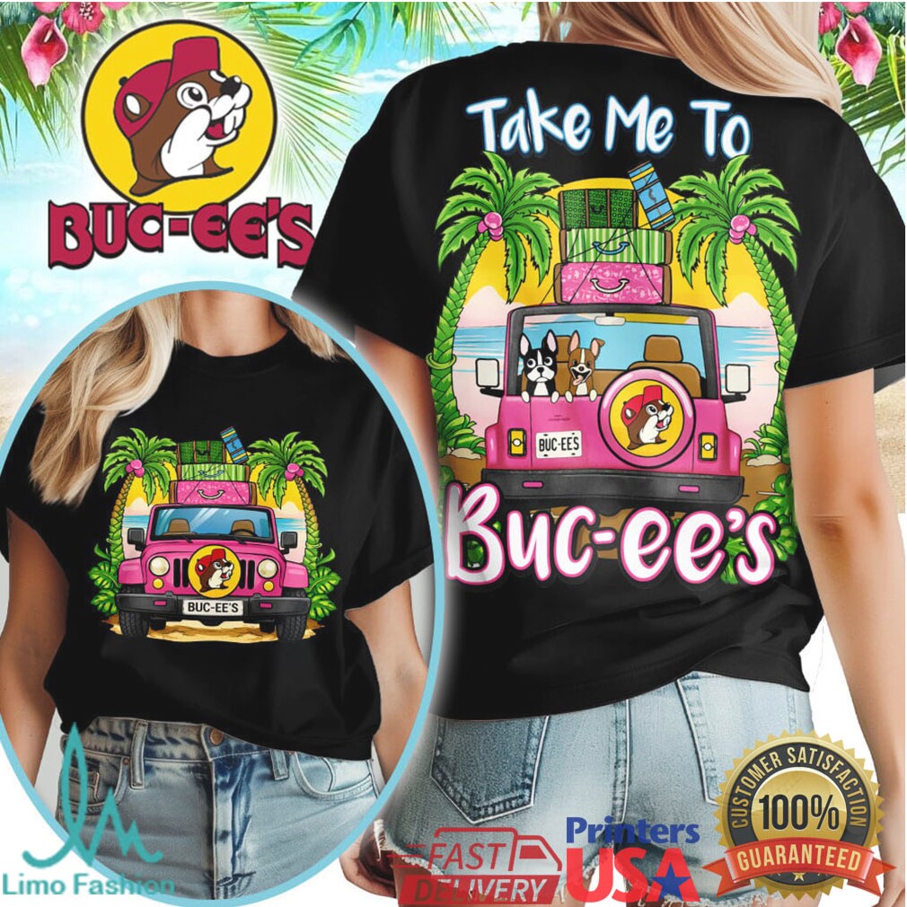 Buc ee’s Take Me To Buc ee’s Pink Jeep Summer Road Trip Graphic Tee - Limotees LLC